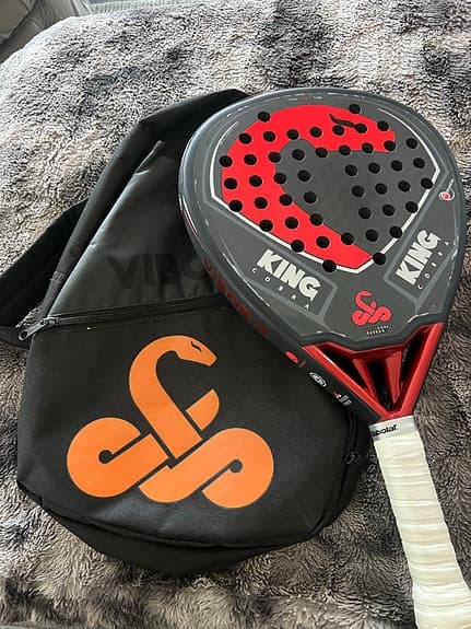 Varlion King padelracket med fodral svart röd