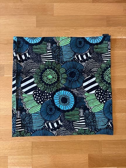 Marimekko kuddfodral – Pieni siirtolapuutarha, turkos/grön