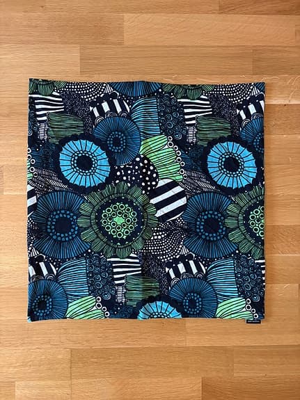 Marimekko kuddfodral – Pieni siirtolapuutarha, turkos/grön