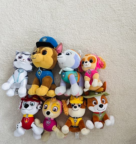 Paw Patrol mjukisdjur set flerfärgade