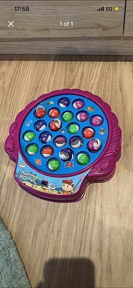Fiskedamm fiskespel med 4 spön