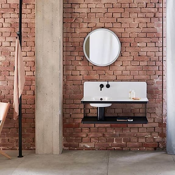 Alape Steel19 tvättställ 100 cm med Dornbracht blandare