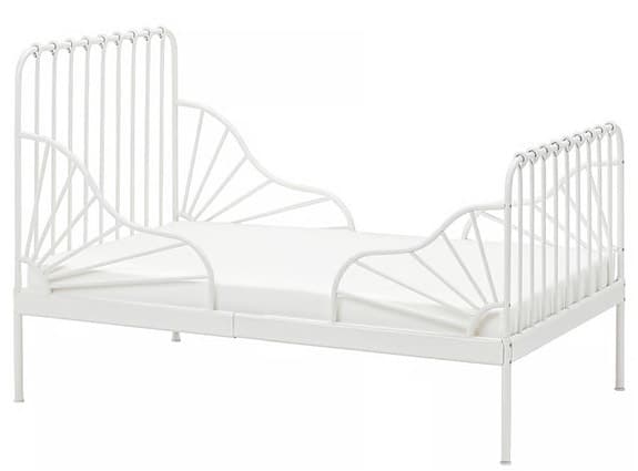 IKEA barnsäng vit metall