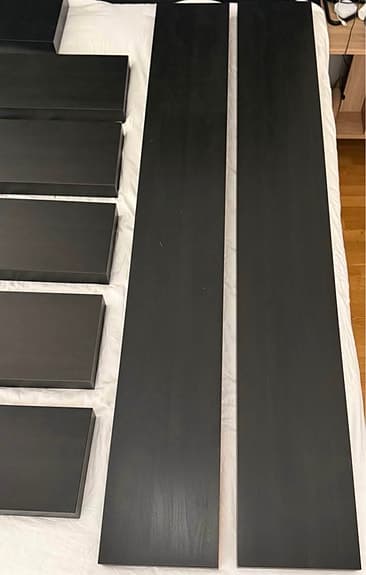 3st Svartbruna vägghyllor Lack från IKEA