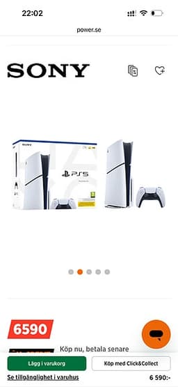 PS5 1TB SLIM Disc Edition - Nyskick med fodral och kvitto!