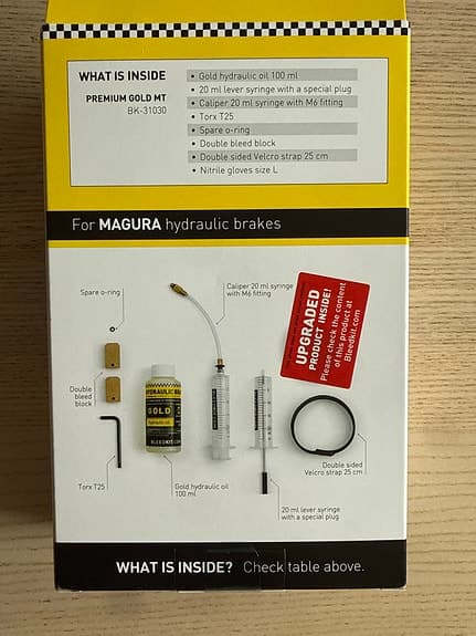 Bleedkit Premium Gold MT luftningskit för Magura