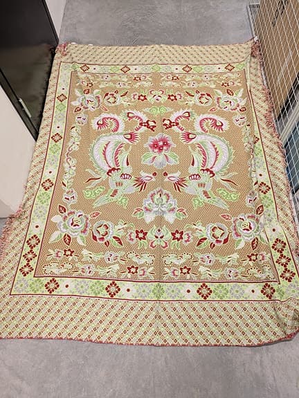 Pläd/ filt  röd/ grön