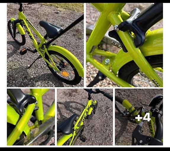 Barncykel 16" grön