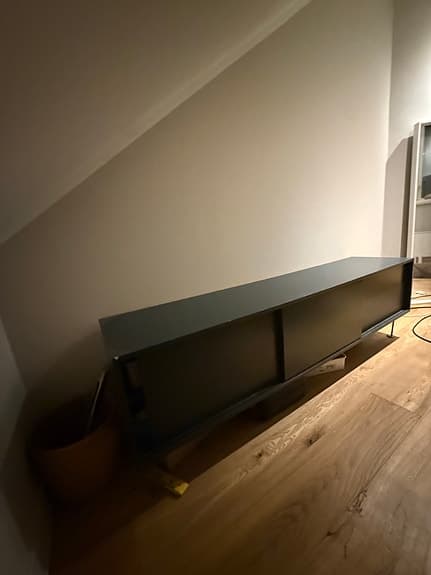 Vogue Mediabänk Med Ben 180 cm, Grön / Mässing