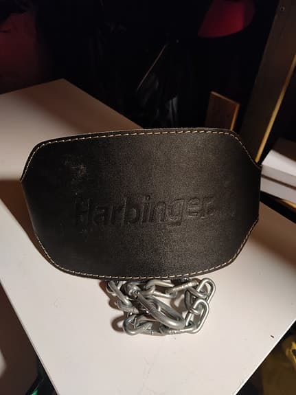 Harbinger viktbälte läder med kedja