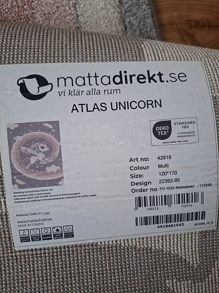 Matta till barnrum