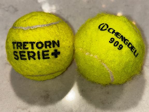 Blandade märken tennisbollar gul 13 st.