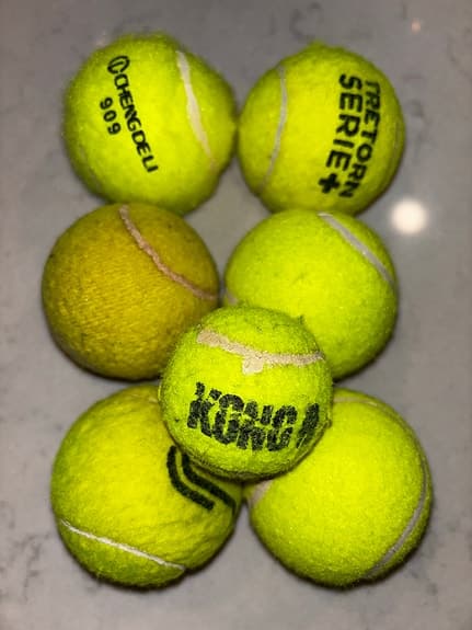 Blandade märken tennisbollar gul 13 st.