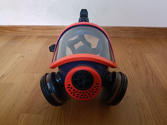 Andningsmask helmask oanvänd fint skick skyddsmask