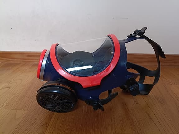 Andningsmask helmask oanvänd fint skick skyddsmask