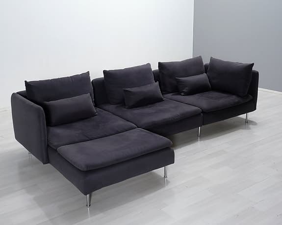 IKEA Söderhamn svart klädsel/tyg till 4-sits soffa