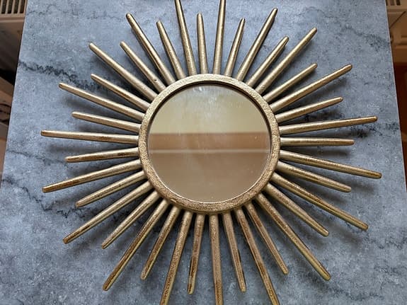 H&M Home spegel solformad 32 cm guld