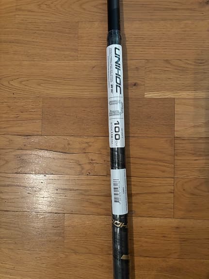 Unihoc innebandyklubba skaft 100 cm med blad vit