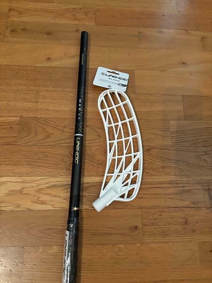 Unihoc innebandyklubba skaft 100 cm med blad vit