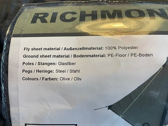 Richmond 1 tält 1‑personers oliv polyester
