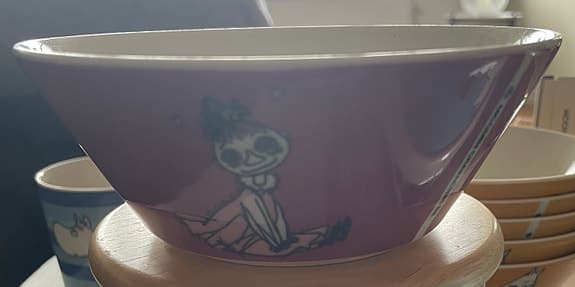 Arabia Moomin Mumin skål rosa Mymlan