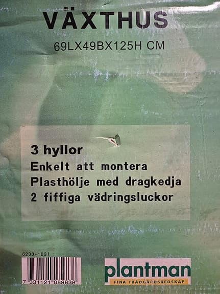 Växthus - Ny i förpackning