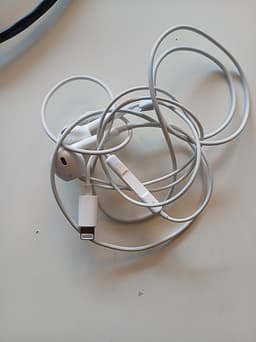 Apple headset med lightning-kontakt vit
