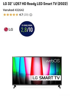 LG Smart TV 32” LED