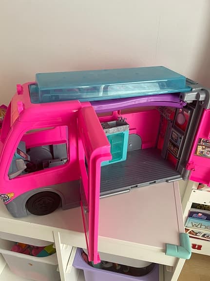 Barbie husbil lekfordon rosa