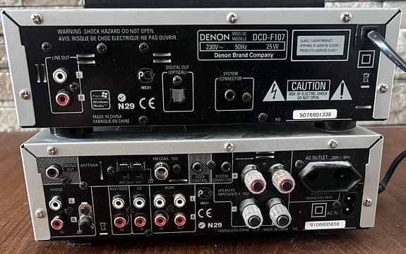 Denon DRA F107 AM/FM receiver + DCD CD