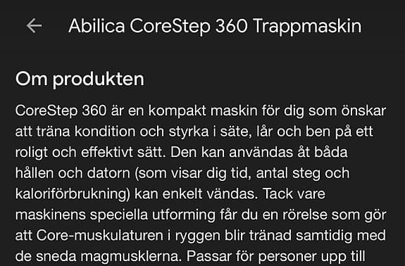 Abilica CoreStep 360 trappmaskin/stegmaskin