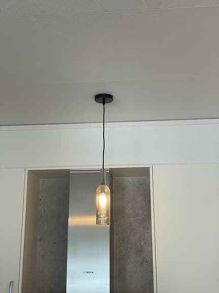 Ett par Taklampa glasflaska