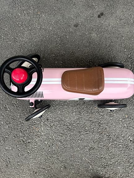 STOY gåbil / sparkbil retro rosa