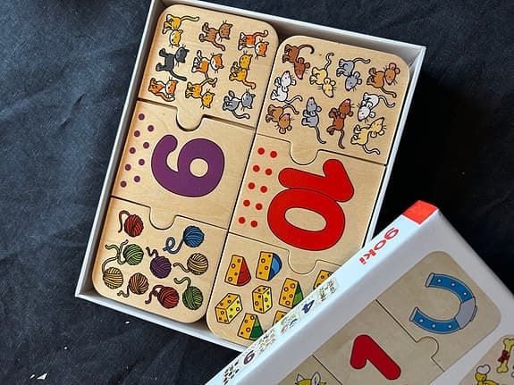 Goki träpussel siffror 1–10