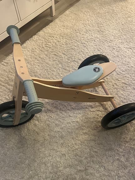 Träbalanscykel / Trehjuling 2-i-1 för barn