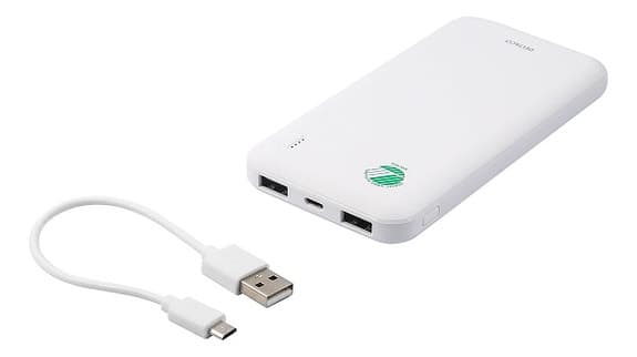 Deltaco Powerbank 10 000 mAh, 2 x USB-A
