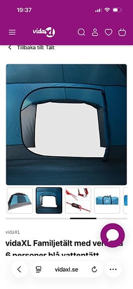 vidaXL tält blått/grått