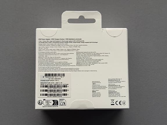 Samsung 45W laddare med USB‑C‑kabel