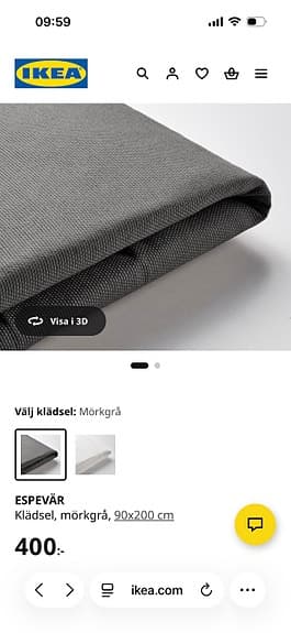 Espevär sängklädsel 90 cm