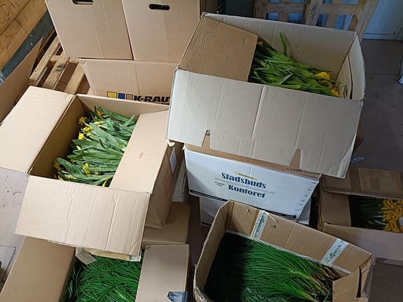 Plastblommor i stora mängder!