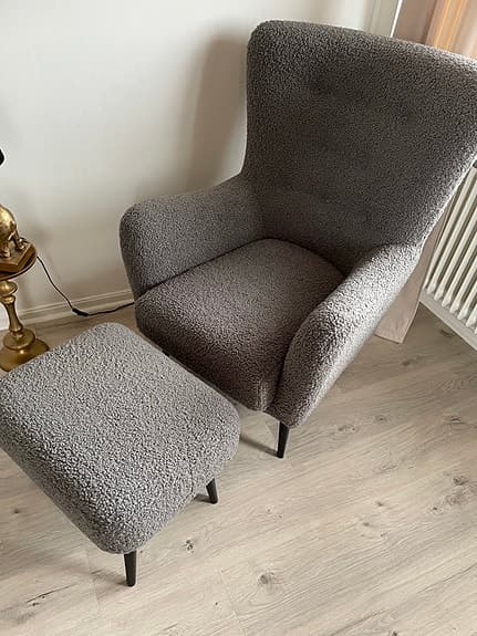 Fåtölj samt fotpall Timmy Mio