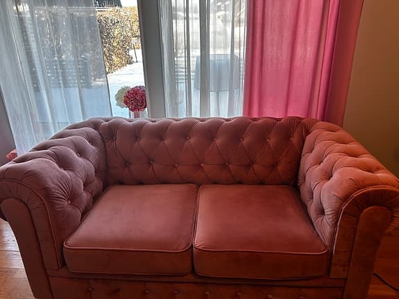 Chesterfield Lyx Soffgrupp 3+2+1 i Sammet