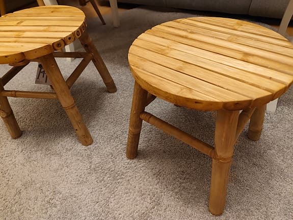 Två helt nya pallar (Naturlig Bambu) NYTT