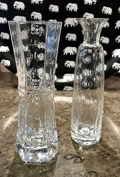SEA Glasbruk - 2st Vaser - Vintage. Fint skick.