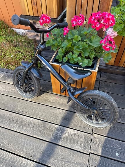 balanscykel barncykel 12" svart