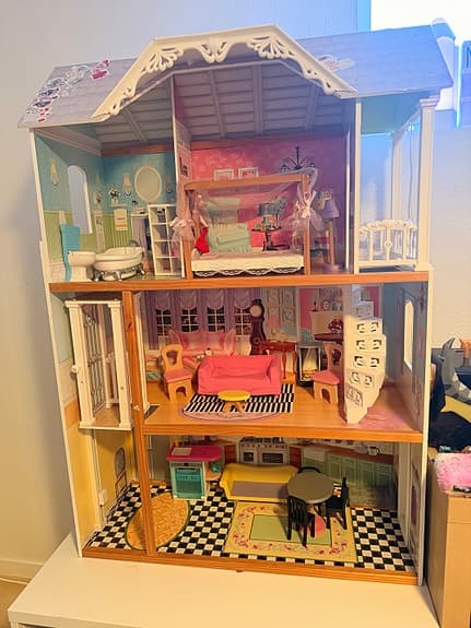 Barbie dockhus trä flerfärgat