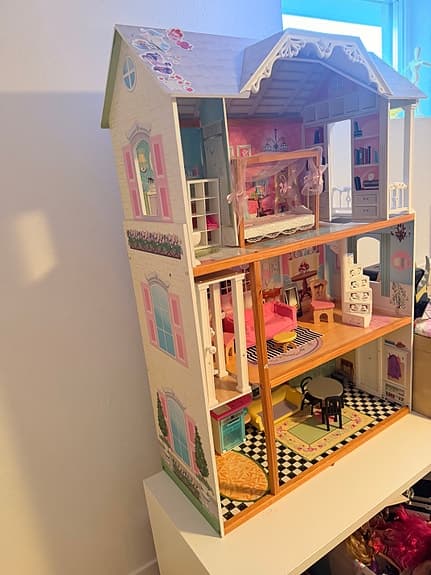 Barbie dockhus trä flerfärgat