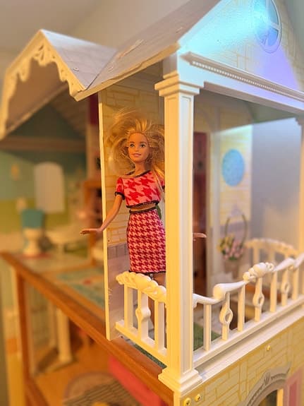 Barbie dockhus trä flerfärgat