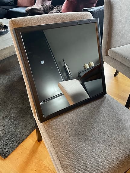 Asplund spegel svart ram