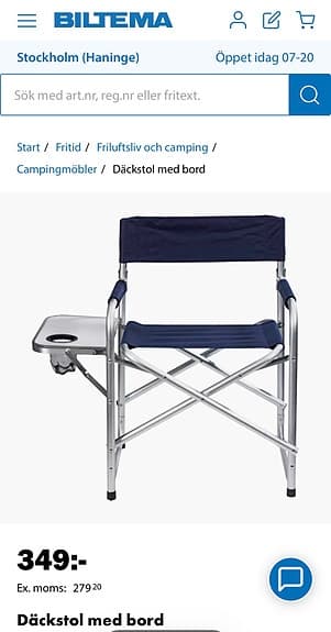 Däckstol Biltema 2st